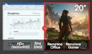 Monitor LG 20U401A 20" 4K UHD TN 75Hz 2ms