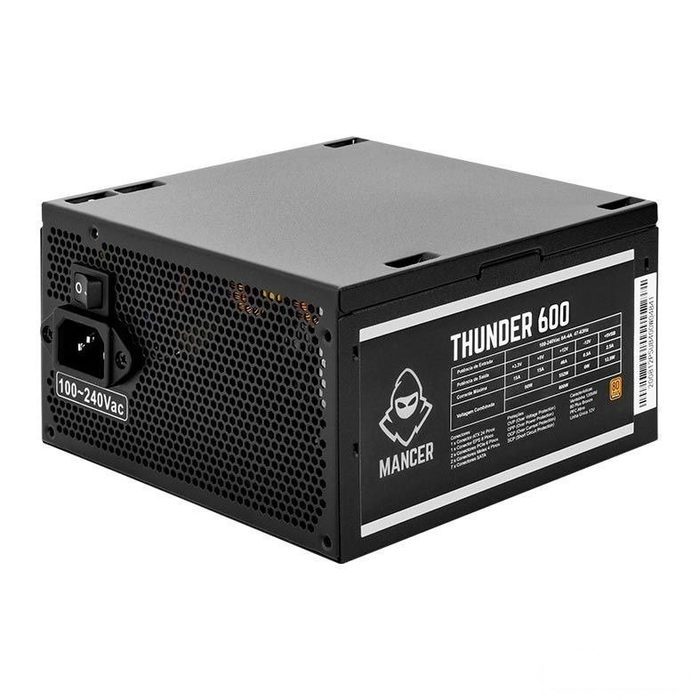 fonte de alimentação mancer thunder 600w 80 plus bronze