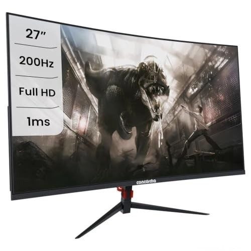 monitor concórdia gamer curvo 27 200hz full hd 1ms freesync premium