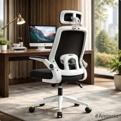 Cadeira De Escritório Ergonômica Giratória Premium Tela Mesh Multicolorido Espuma De Alta Densidade