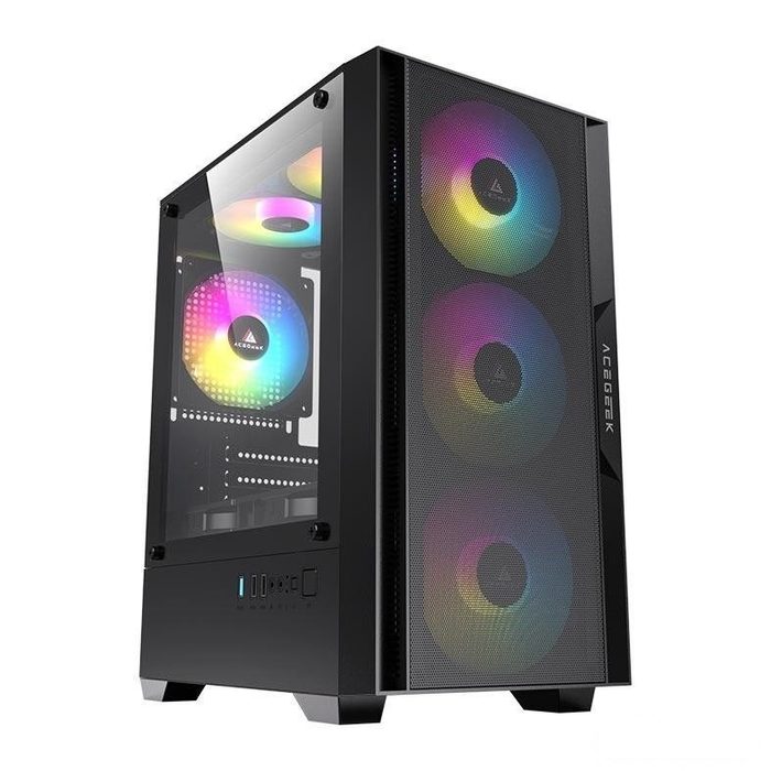 gabinete acegeek stratus mesh mid-tower