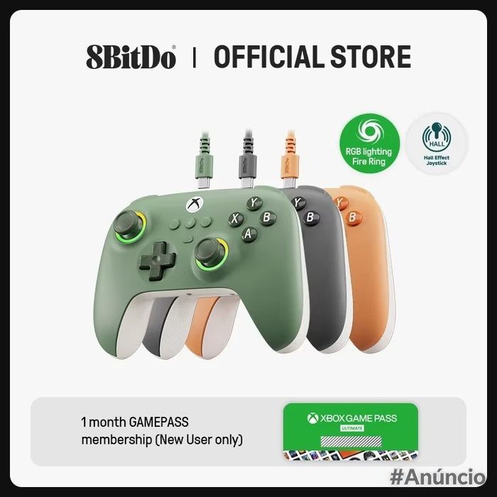 controle 8bitdo ultimate c xbox windows hall effect