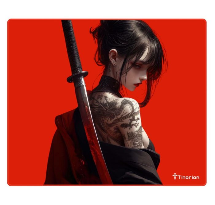 Mouse Pad Gamer Apex Control Soft Profissional 49x42 Preto Branco Ergonômico Costura Baixa Titorion
