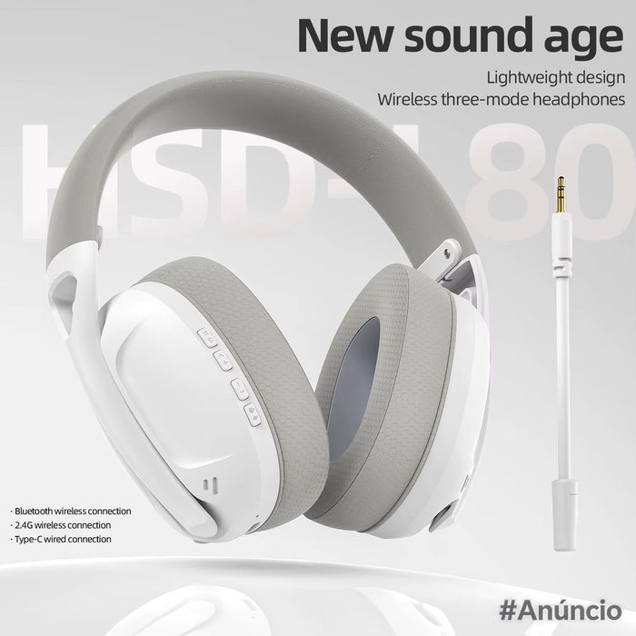 headset smailwolf l80 bluetooth wireless three-mode