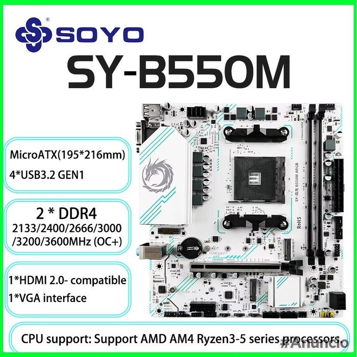 placa mãe soyo b550m eternal dragon