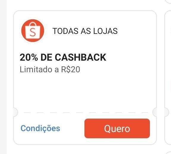 20% de Cashback Limitado