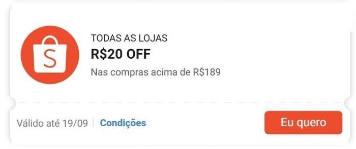 Novo Cupom Shopee