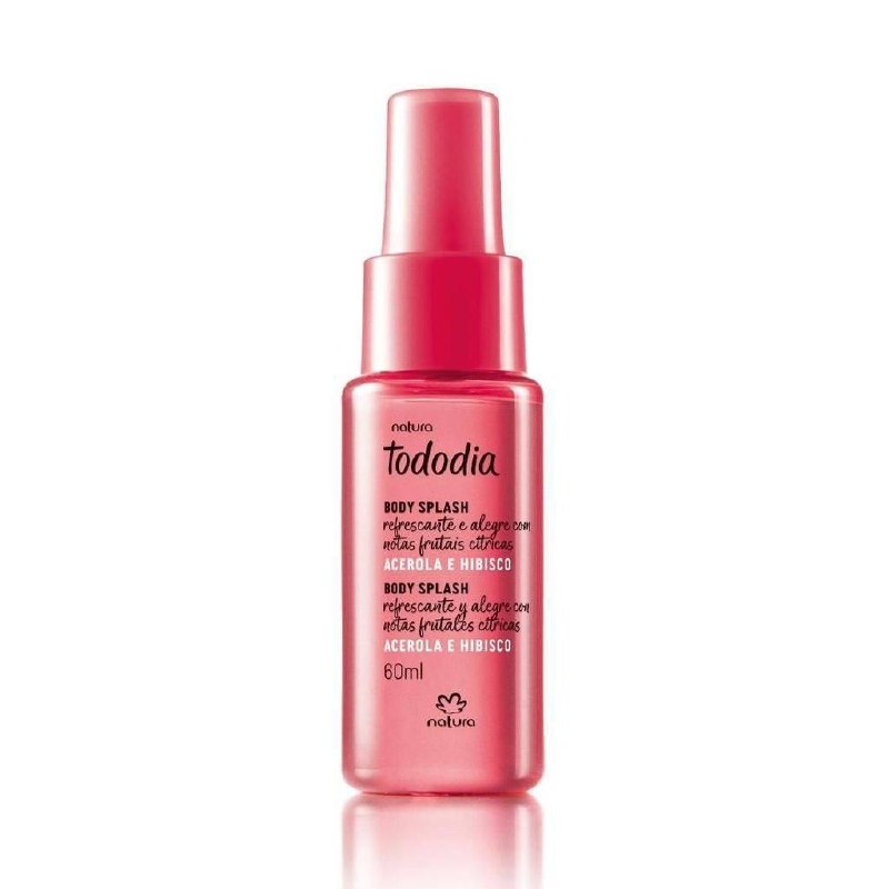 perfumes natura tododia acerola e hibisco mini body splash desodorante colônia 60ml