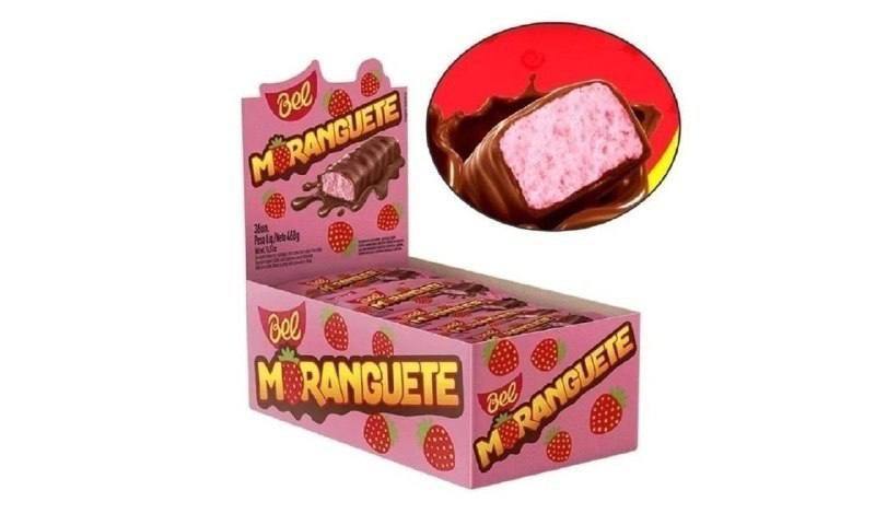 chocolate bel moranguete 468g c/36 unidades 13g