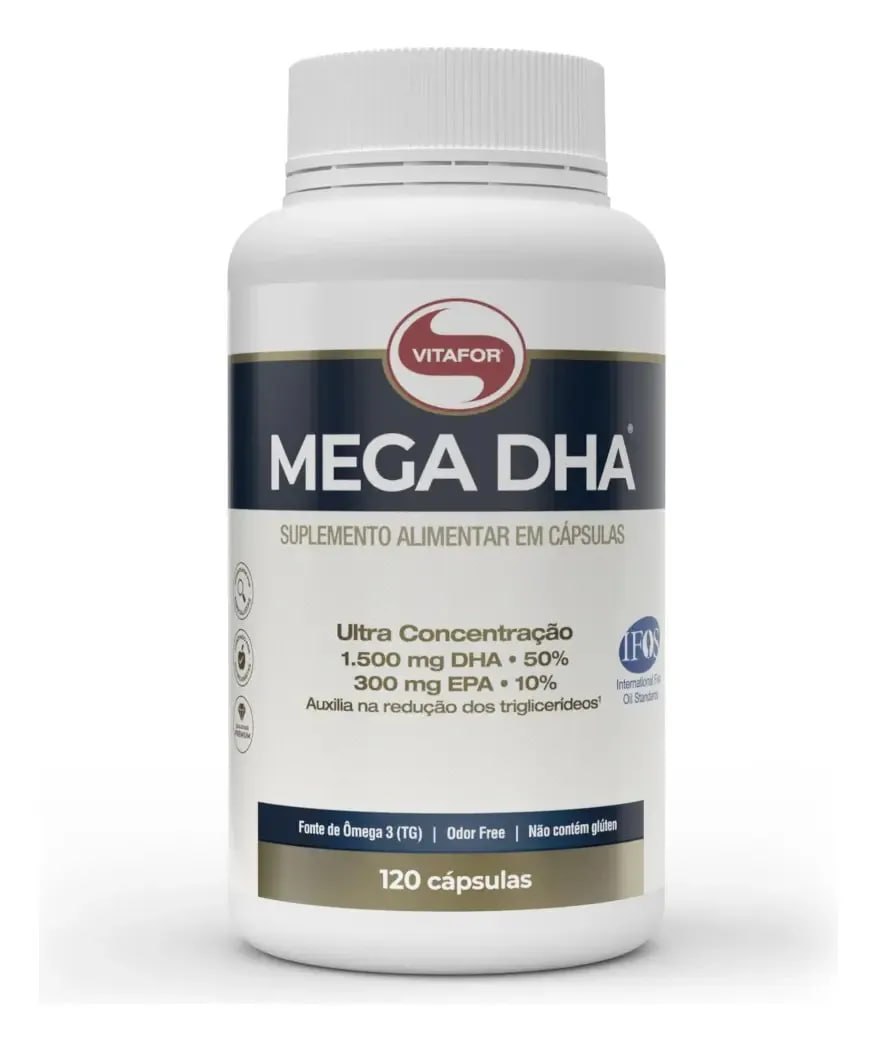 suplemento alimentar vitafor mega dha 120 cápsulas