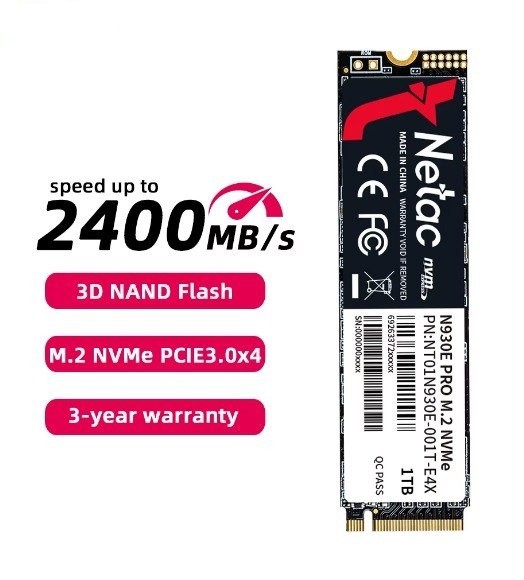 ssd nvme netac 512gb 2400mbs