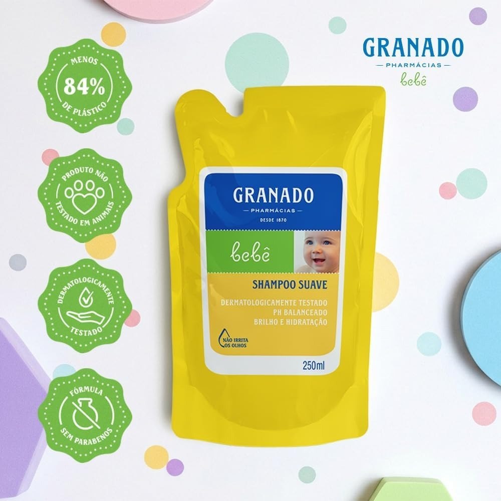 shampoo granado refil shampoo bebê tradicional 250ml