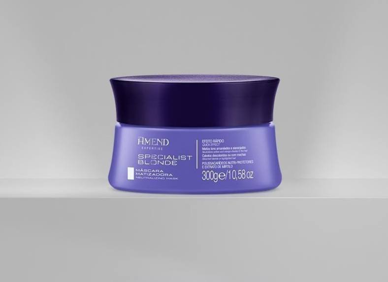 cabelo máscara tonalizante amend specialist blonde 300g
