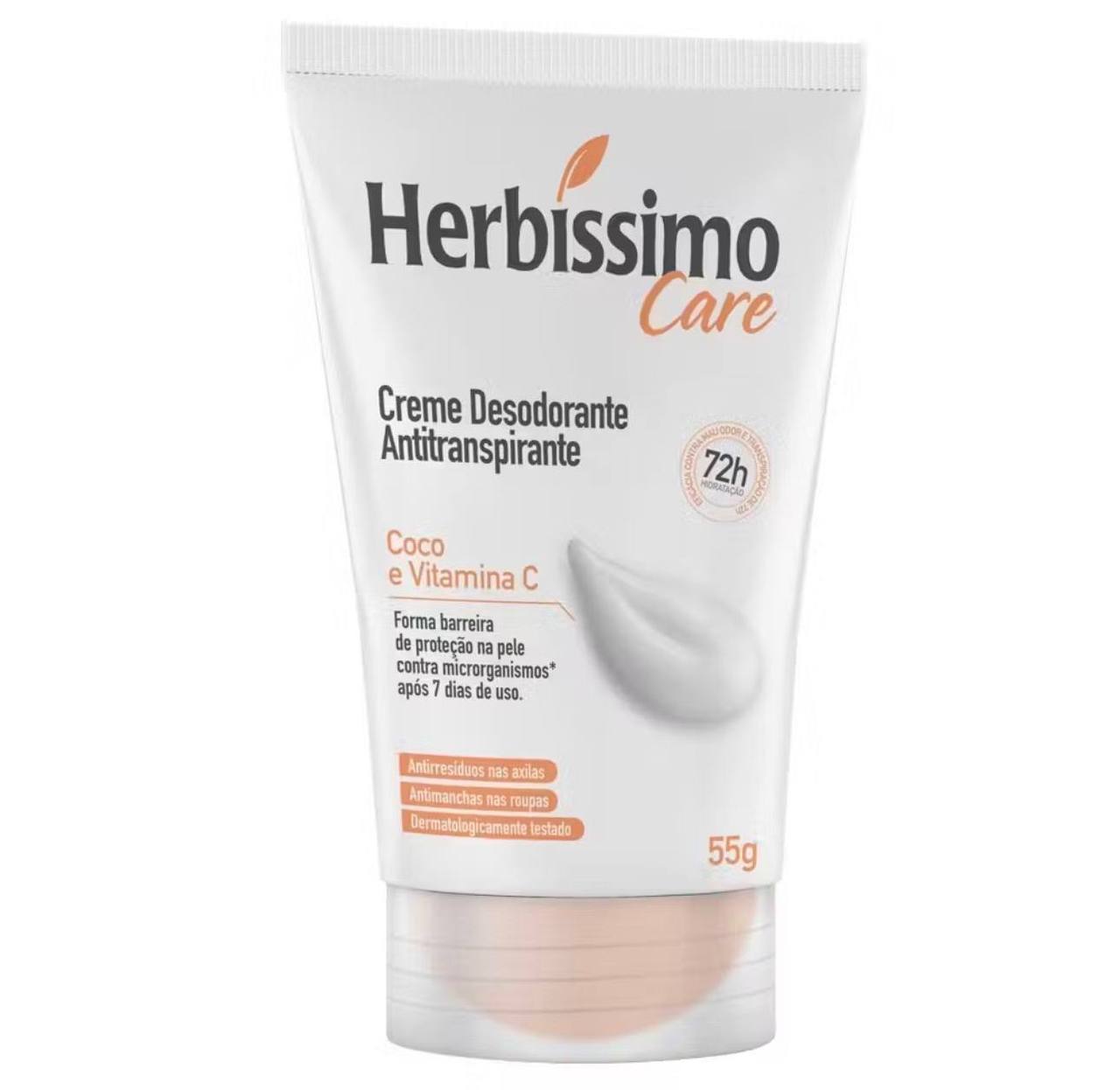 perfumaria herbíssimo care coco e vitamina c 55g