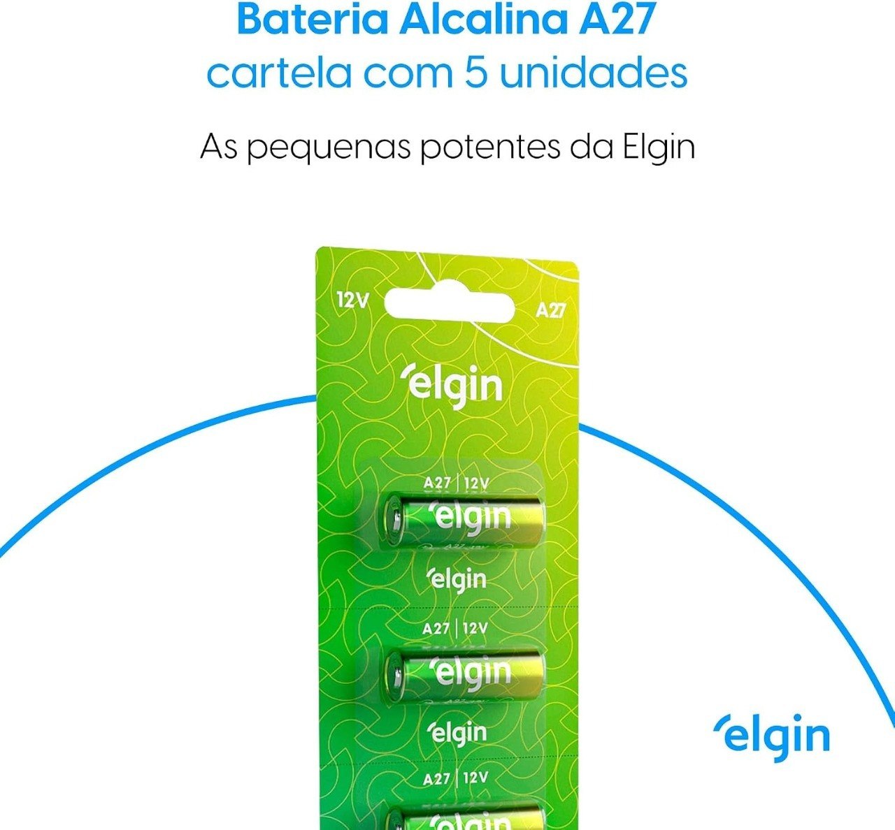 pilhas elgin a27 12v 5 unidades