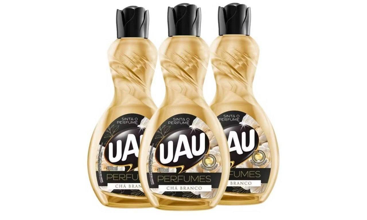 limpeza uau perfume kit 3 limpador chá branco 500ml