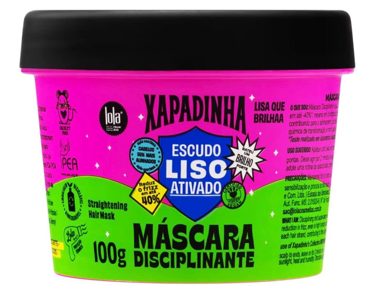 cosméticos lola cosmetics xapadinha máscara disciplinante 100g