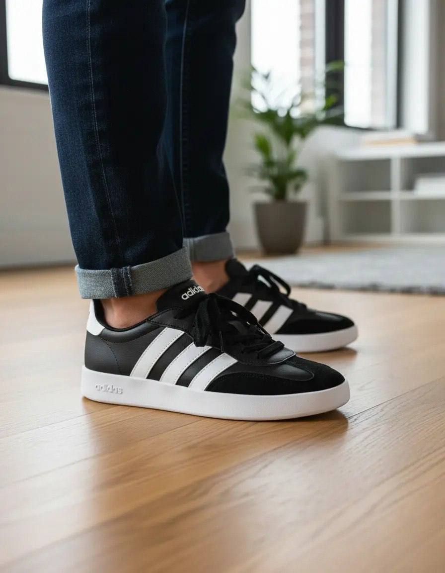 tênis adidas masculino preto e branco tam 38-42