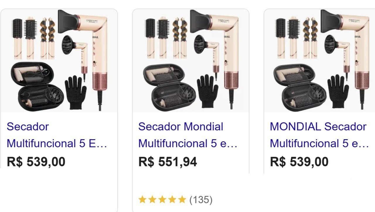 eletrodomésticos mondial secador multifuncional 5 em 1 sm-01-bldc-cp 127v