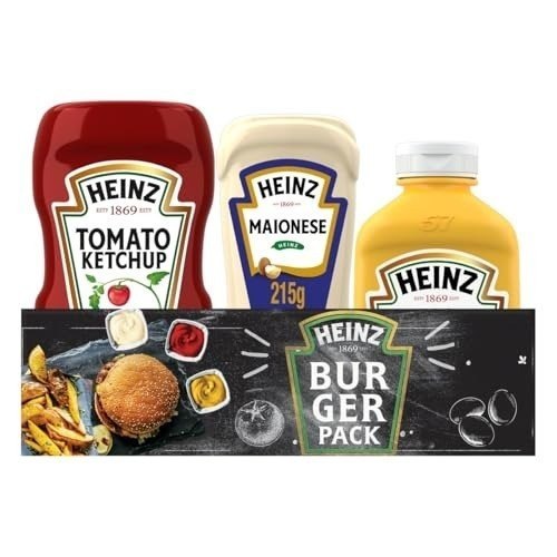 alimentos heinz pack hamburguer ketchup maionese mostarda 397g 215g 255g
