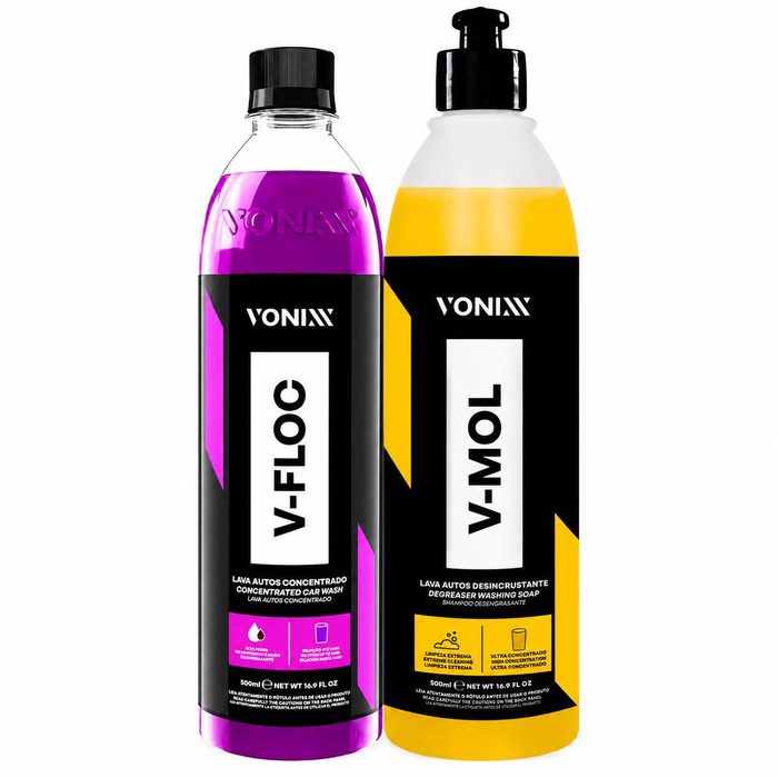 Kit Shampoo Automotivo Esfregação Neutro V-floc V-mol Vonixx