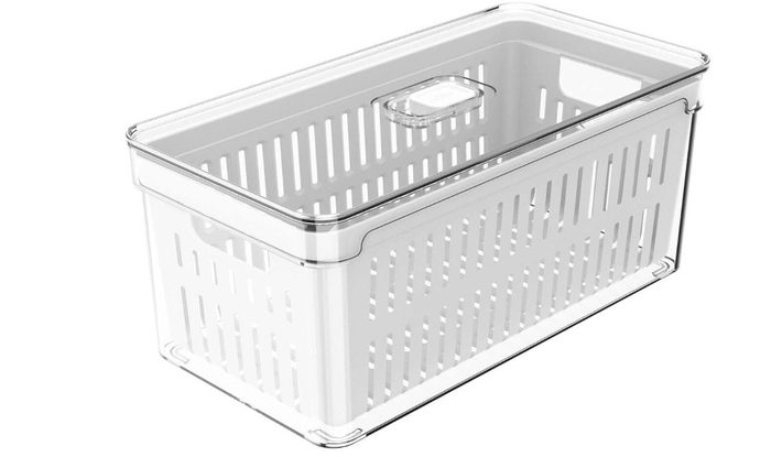 Organizador de Geladeira com Cesto 5L Natural Linha Clear Fresh