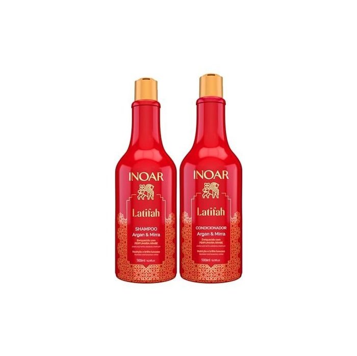Inoar, Kit Latifah Shampoo e Condicionador Argan e Mirra 500ml
