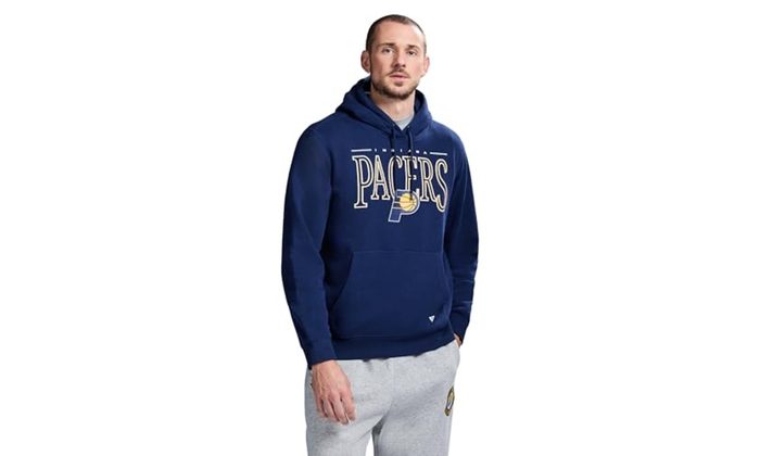 Game 7 Moletom masculino padrão x NBA oficialmente licenciado manga longa moletom de lã, azul marinho