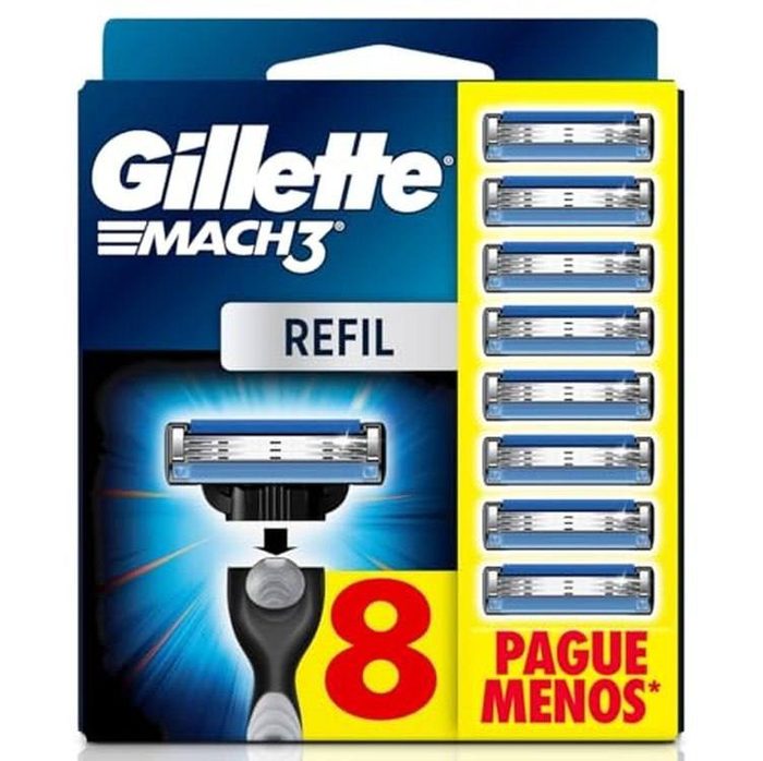 lâmina de barbear gillette mach3 8 unidades