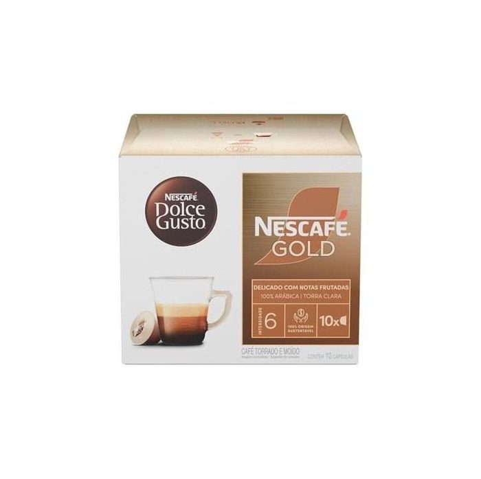Café em Cápsula Dolce Gusto Gold Intensidade 6-10 cápsulas
