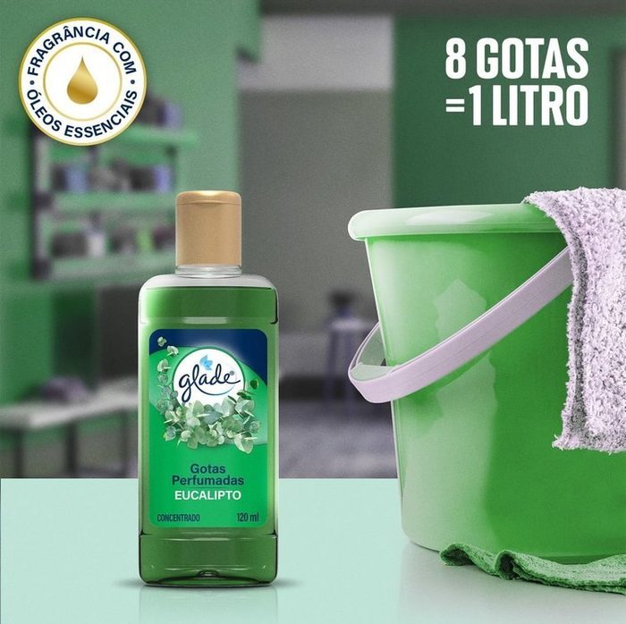 limpador perfumado glade concentrado eucalipto gotas perfumadas 120ml