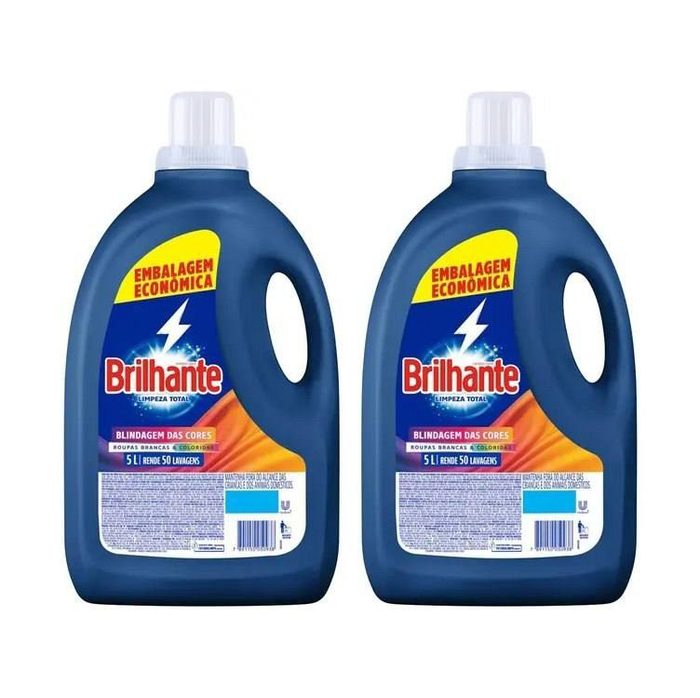 Kit Sabão Líquido Brilhante Limpeza Total - 5L cada 2 Unidades - Magazine Luiza