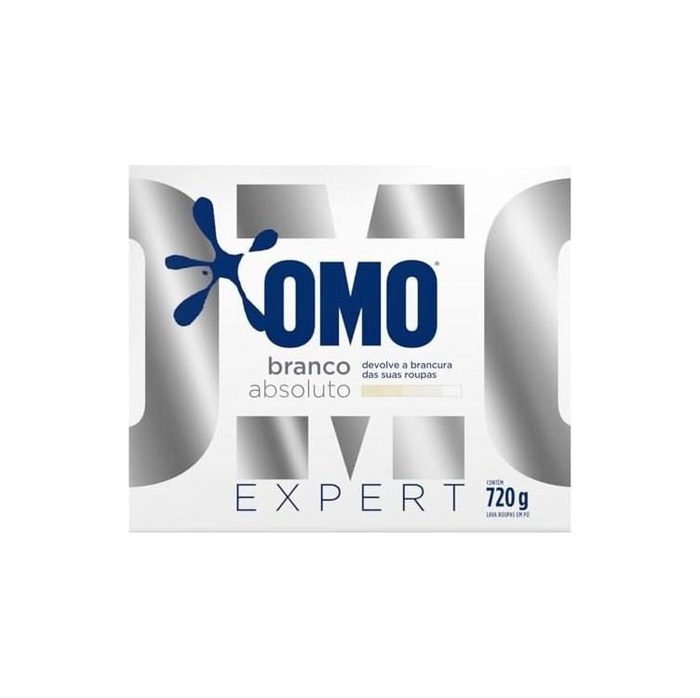sabão em pó omo expert roupas brancas caixa 720g