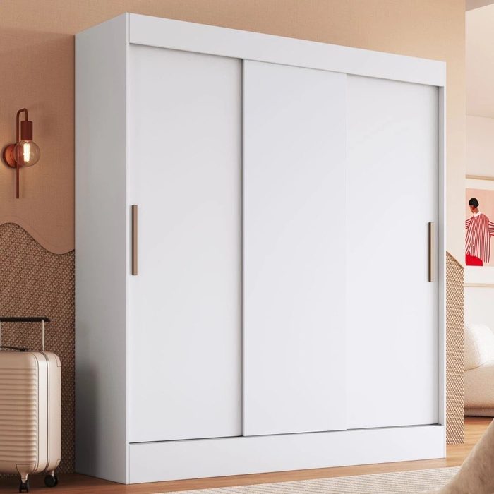 Guarda Roupa Casal Londres 3 Portas 2 Gavetas 100% Mdf - Doripel