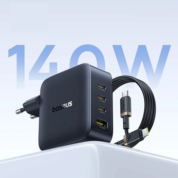 Carregador Baseus GaN 140W 4 Portas