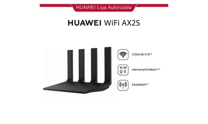 HUAWEI WiFi AX2S | Roteador | 5 GHz Wi-Fi 6 | Visualização de Diagnósticos do Wi-Fi