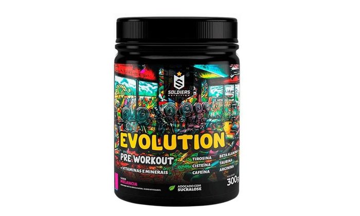 Pré Treino Evolution 300g Soldiers Nutrition Pre Workout Termogênico Energia Foco Resistência Academia