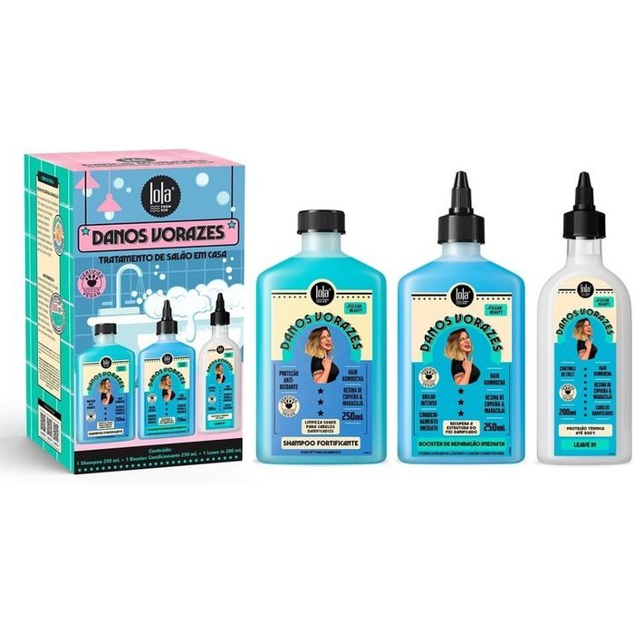 Kit Danos Vorazes Shampoo + Condicionador + Leave in - Lola From Rio