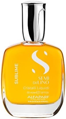 Alfaparf Milano Semi di Lino Sublime Cristalli Liquidi Óleo Capilar com Proteção Térmica - Tratamento de Sérum de Alisamento Finalizador Sup