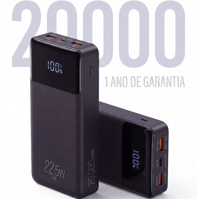 Power Bank Carregador Portátil Pro 20000mAH ELG PB200BK