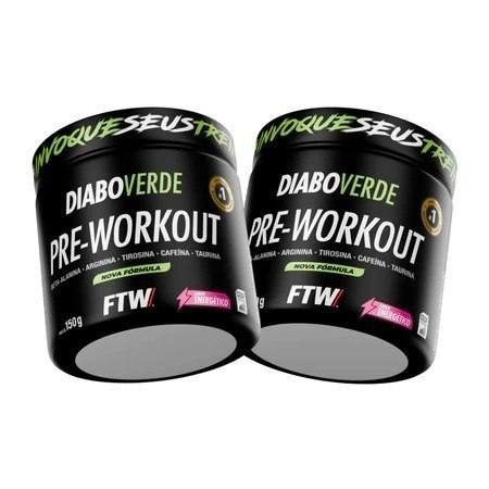 Kit 2x Pré Treino Diabo Verde Pre-Workout 150g - Ftw Vários sabores