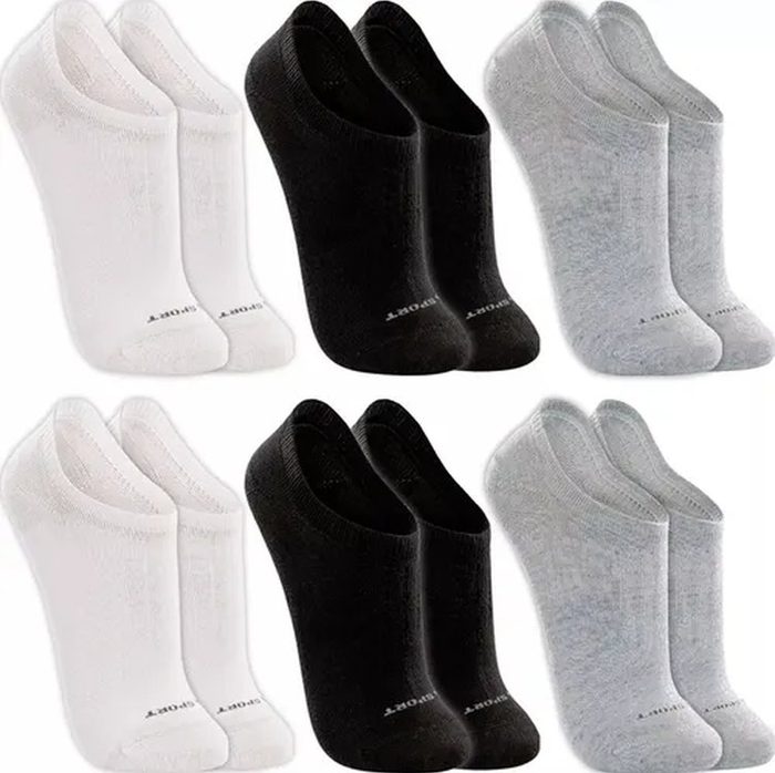 Kit 6 Pares Meias Lupo Sapatilha Invisível Sport Original 4 cores
