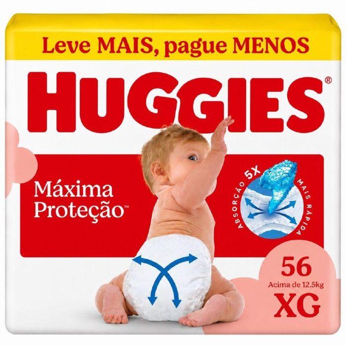 Fralda Descartavel Huggies Maxima Proteção XG 12 15kg
