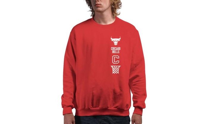 Junk Food masculino padrão x NBA-LC Stacked - oficialmente licenciado adulto gola redonda G
