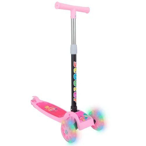 Patinete Infantil 3 Rodas Com Led Dobrável 3 cores