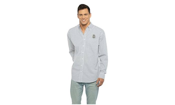 Vantage Apparel Camisa masculina com botões xadrez de manga comprida, TAM M, GG E XG