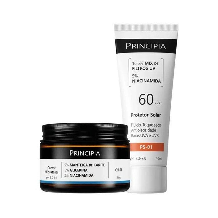 Principia Kit Hidratação E Proteção Facial Ch-o1 + Ps-01 Todo Tipo De Pele Dia/noite