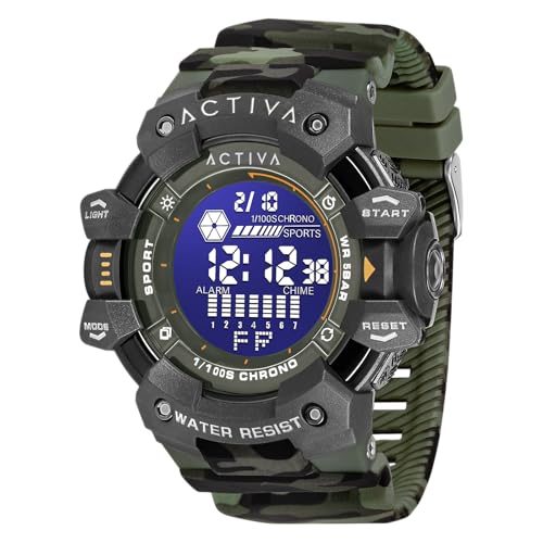 Invicta Relógio digital digital Essentials verde exército