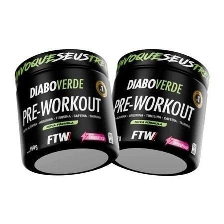 Kit 2x Pré Treino Diabo Verde Pre-Workout 150g - Ftw Vários sabores