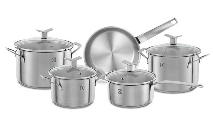 Jogo de Panelas Electrolux Inox com 5 Peças Design com Fundo Triplo